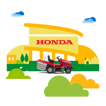 Kosačka Honda, bočný pohľad, sprava.