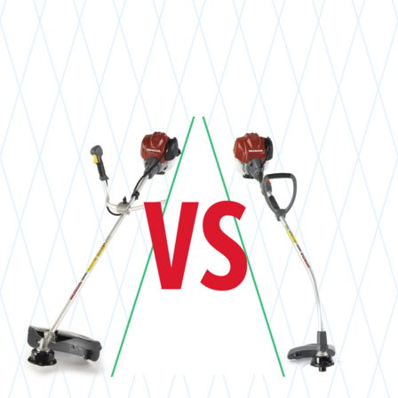 Ilustrácia s porovnaním 2x krovinorezov.