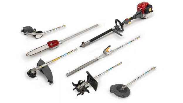 Nástroj Honda Versatool s rôznymi nadstavcami.