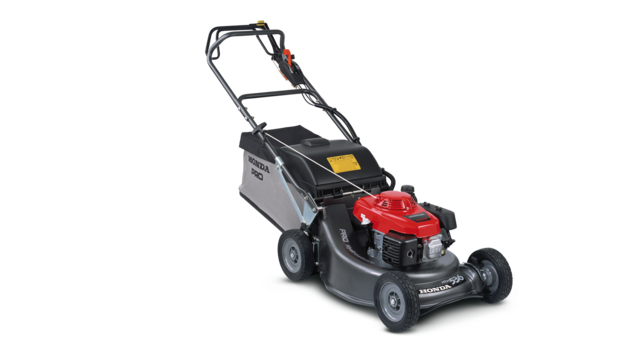 Kosačka Honda, predný trojštvrťový pohľad, sprava.